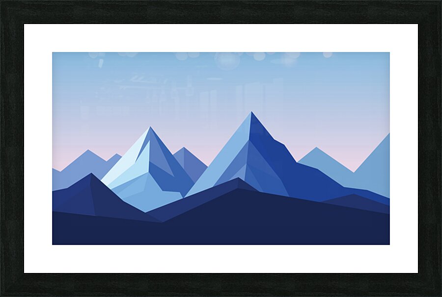 Beautiful mountain landscape Picture Frame print