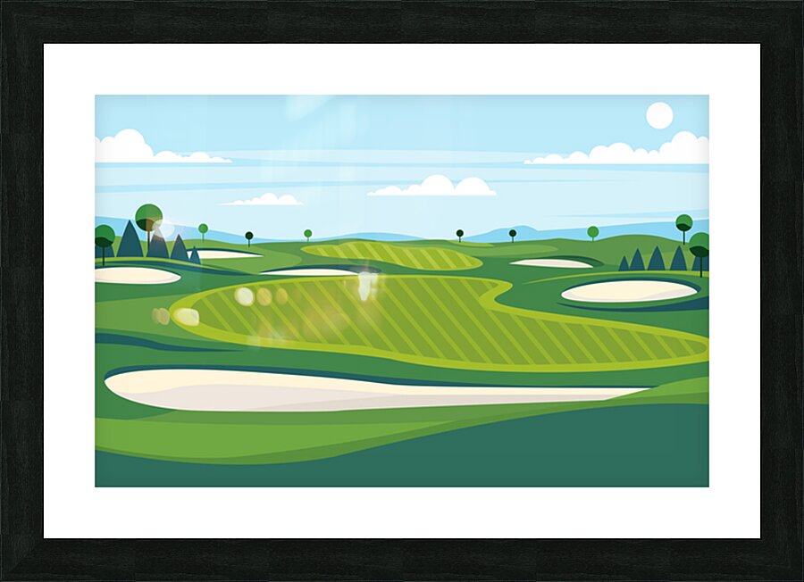 Green Field Picture Frame print