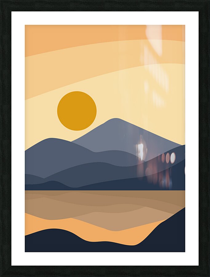  Minimalist landscape b Picture Frame print