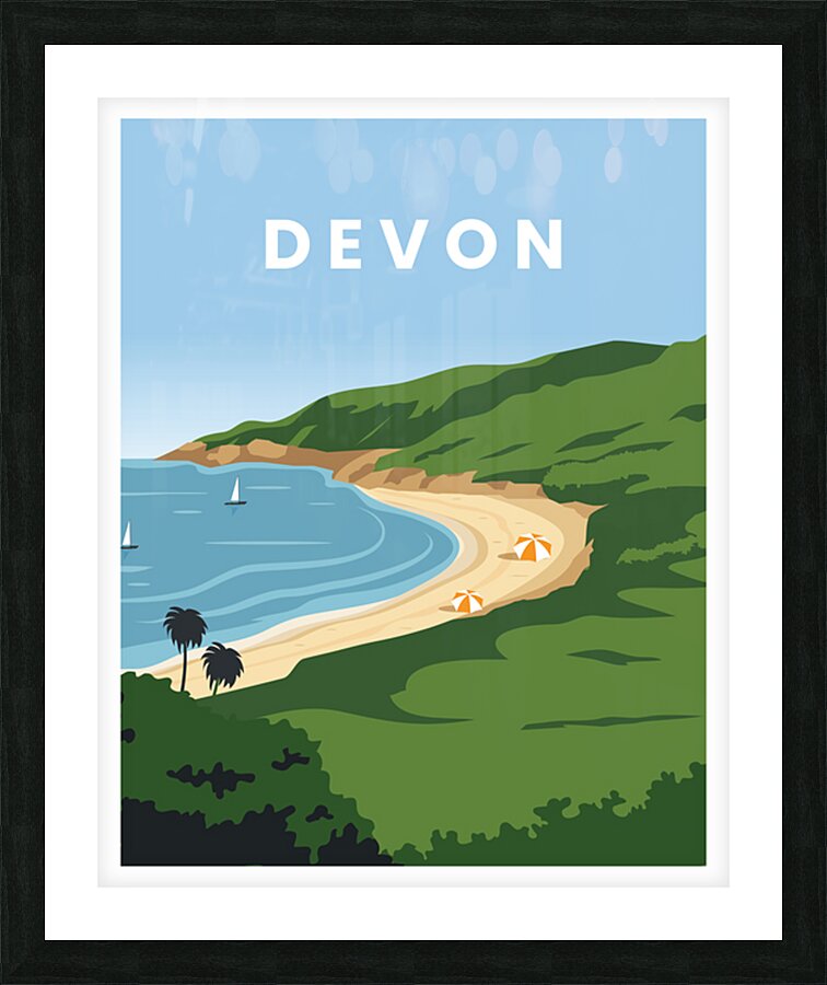 Devonengland travel Picture Frame print