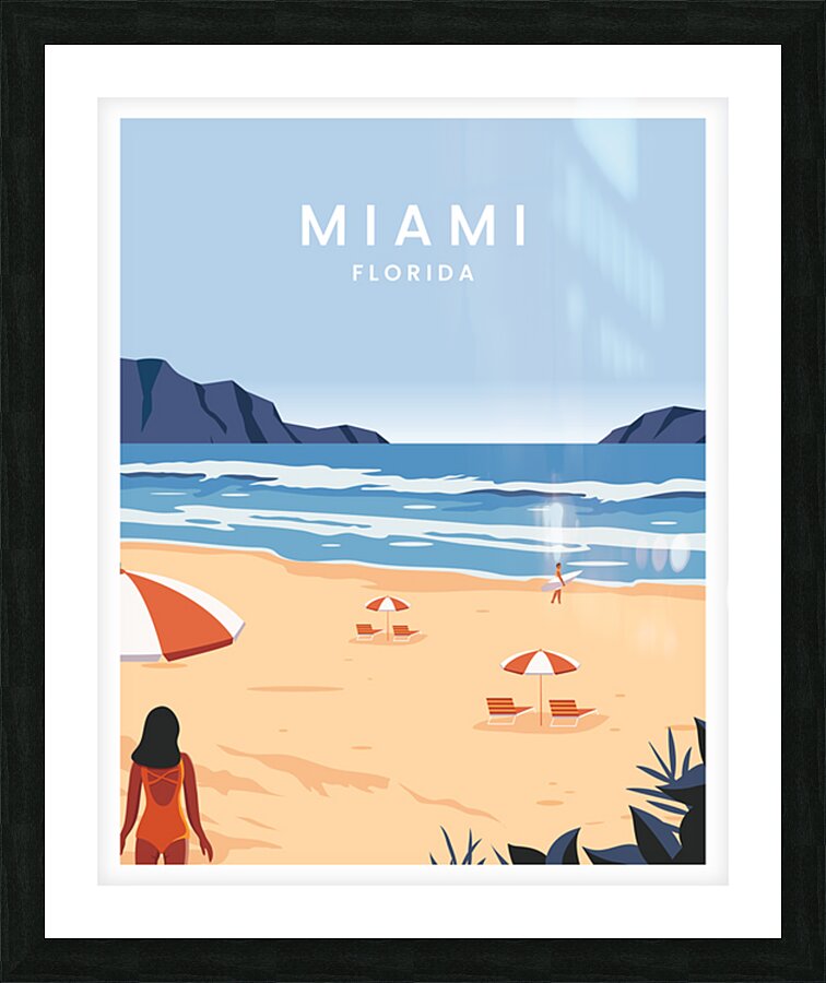 Miami Beach Florida Picture Frame print