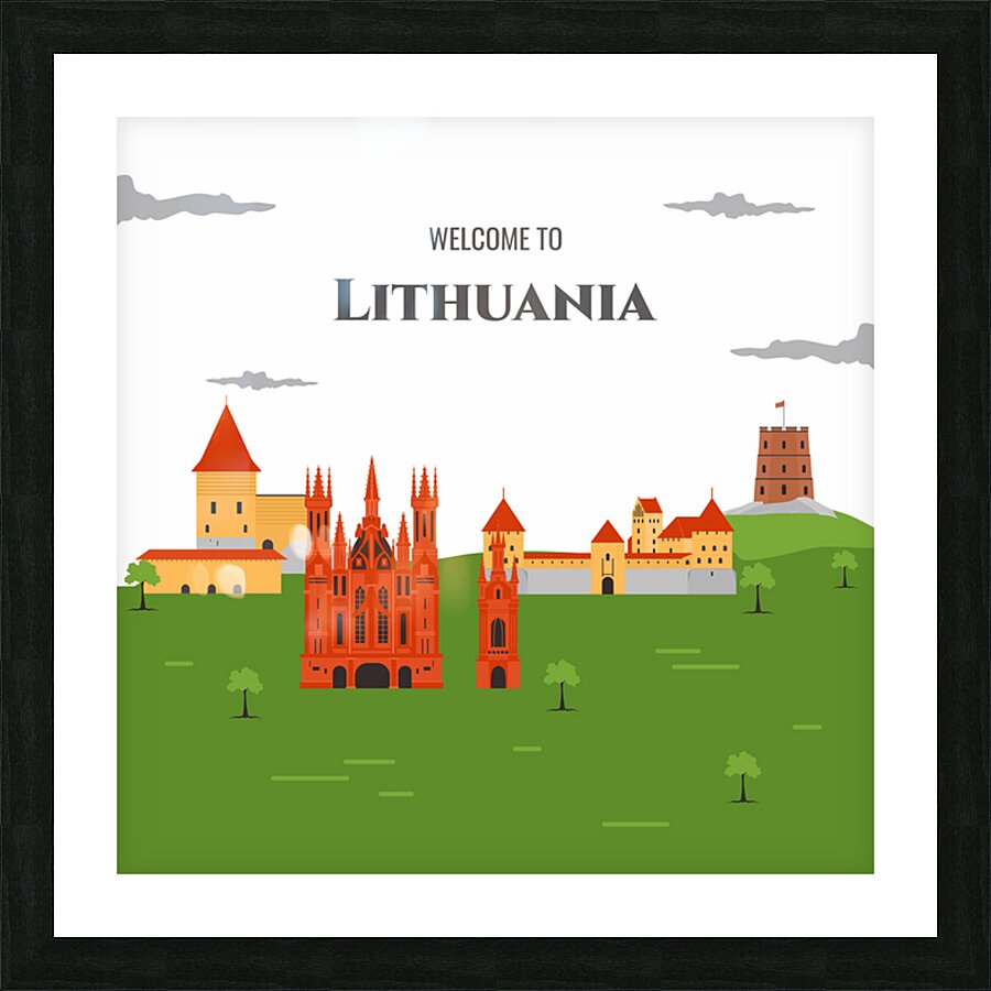 Welcome to Lithuania Picture Frame print