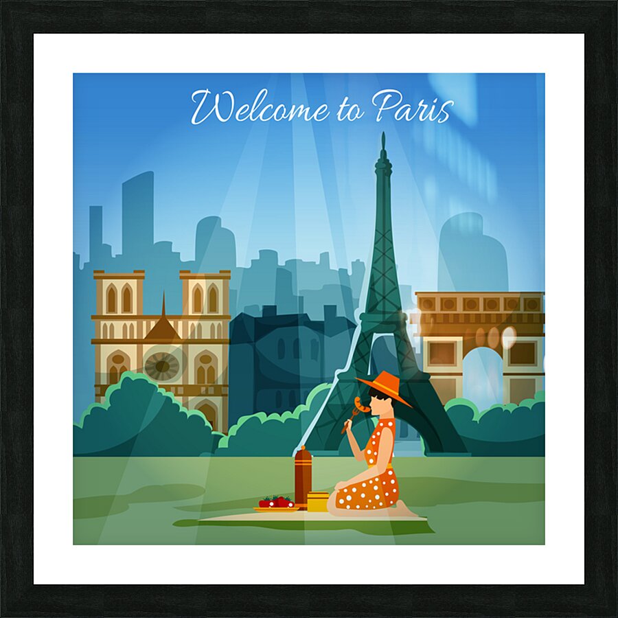 Touristic cities d Picture Frame print
