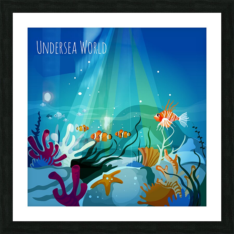 Seascape Illustrations  b Picture Frame print