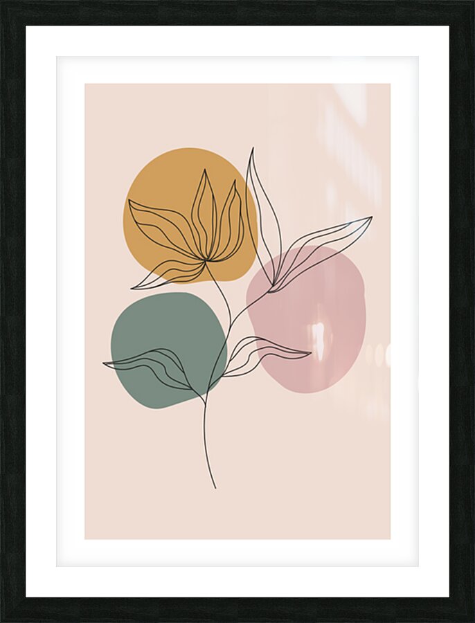 Modern tropical wall c Picture Frame print