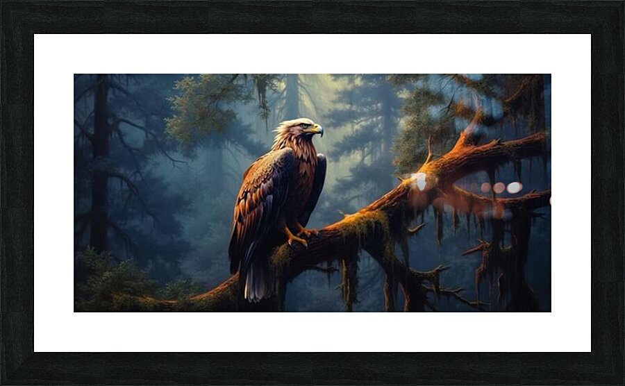 Bald Eagle Perched Picture Frame print