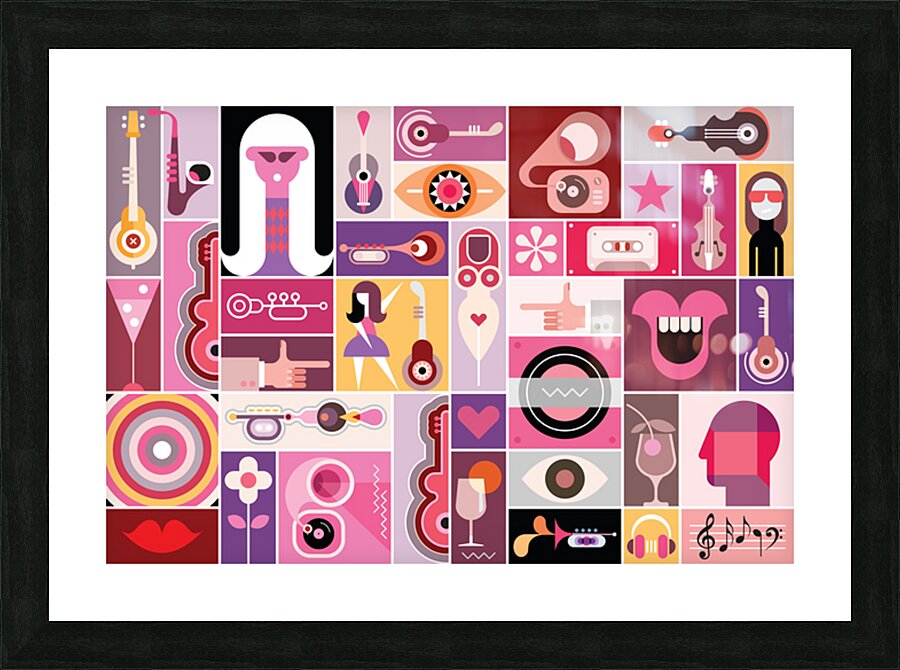 Pop-Art Collage   Picture Frame print