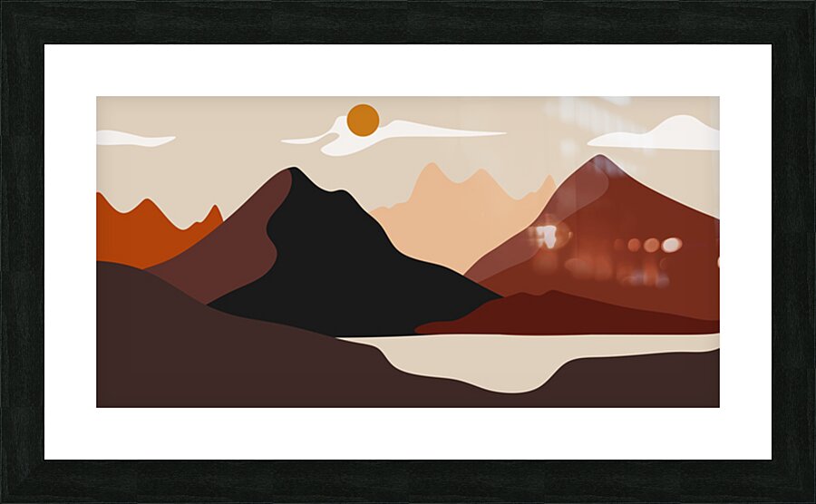 Mountain landscape Picture Frame print