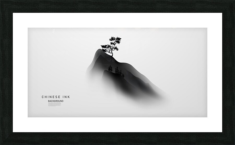 Chinese ink Background Picture Frame print