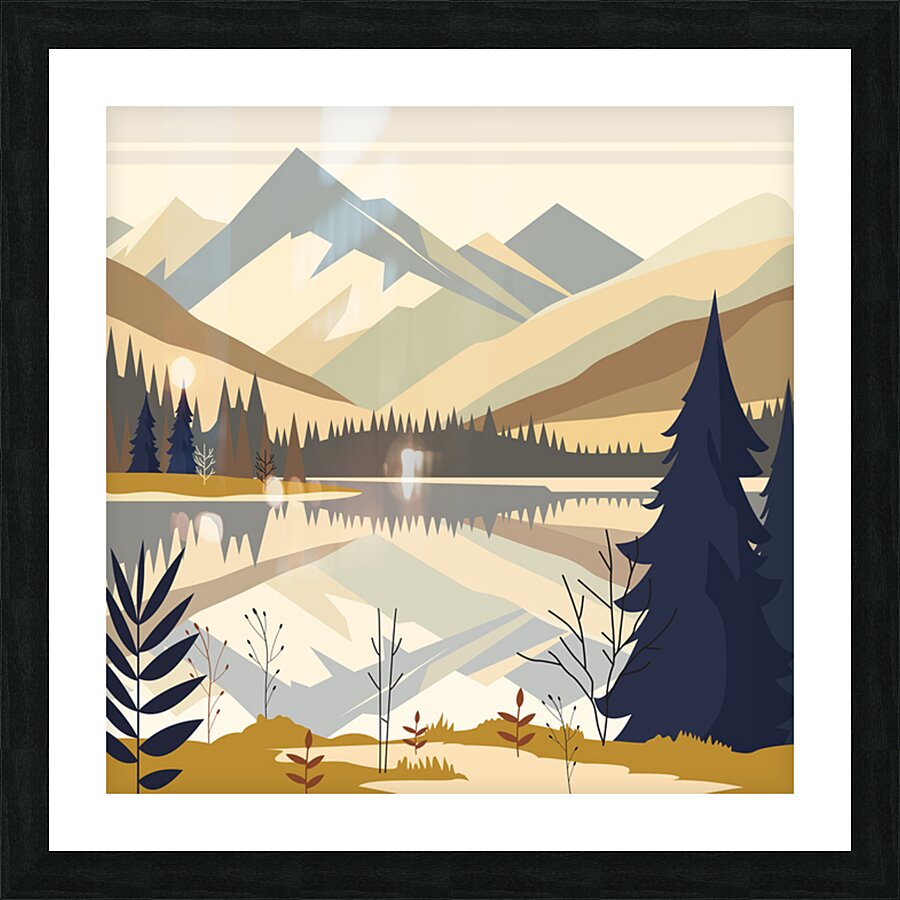 Mountain Scenery Picture Frame print