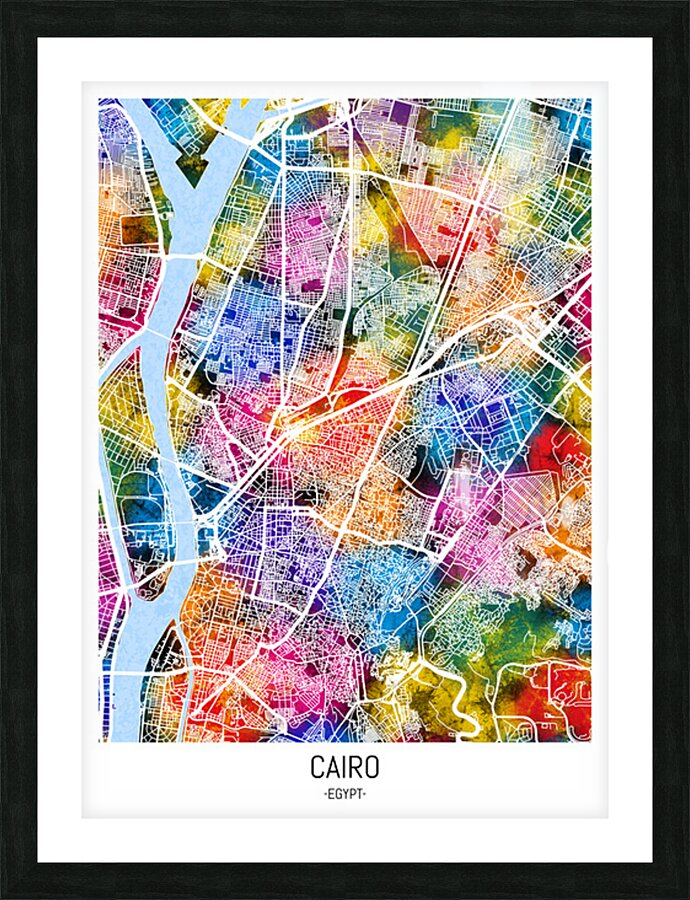 Cairo Egypt City Map Picture Frame print