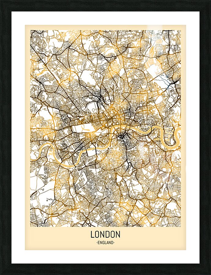 London City Map Picture Frame print