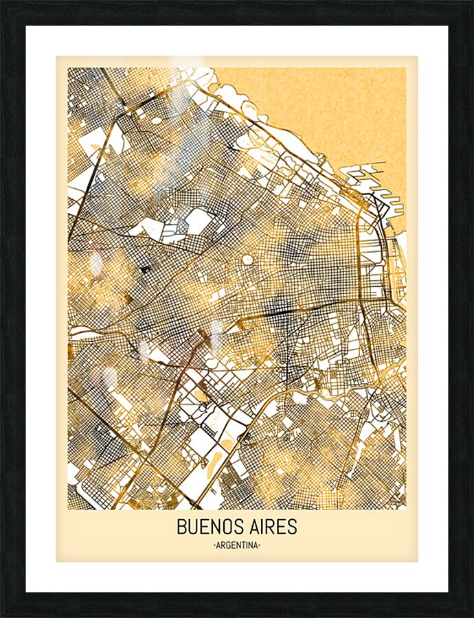Buenos Aires City Map Picture Frame print
