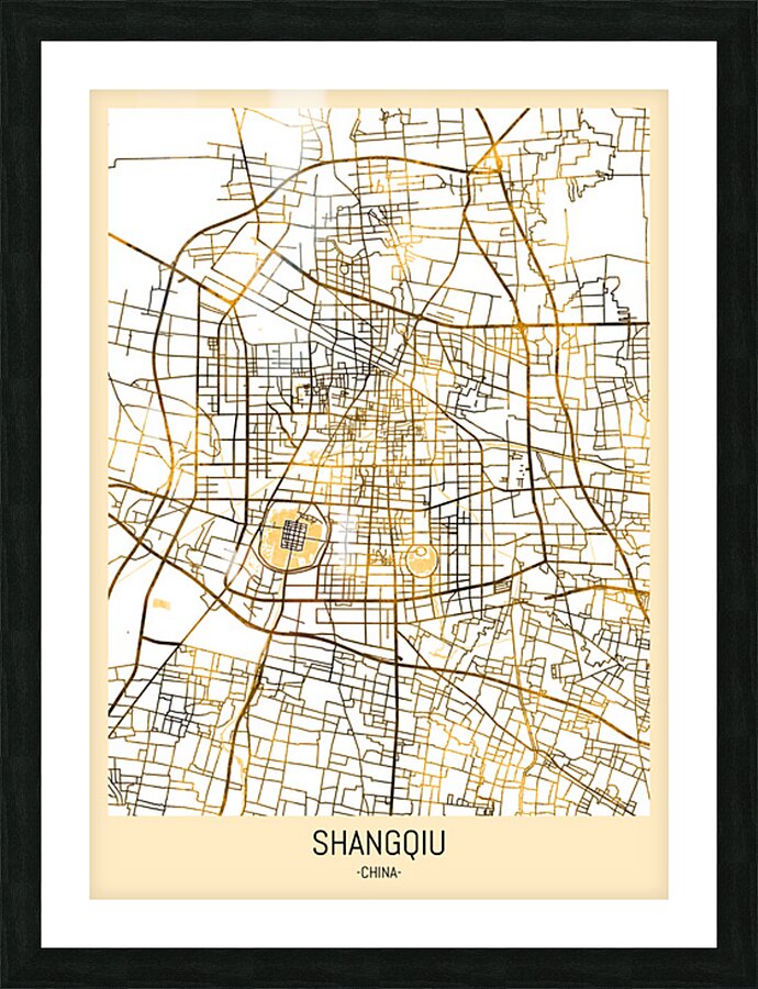 Shangqiu China Map Picture Frame print