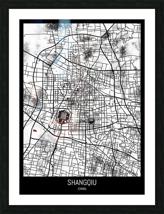 Shangqiu China Map Picture Frame print