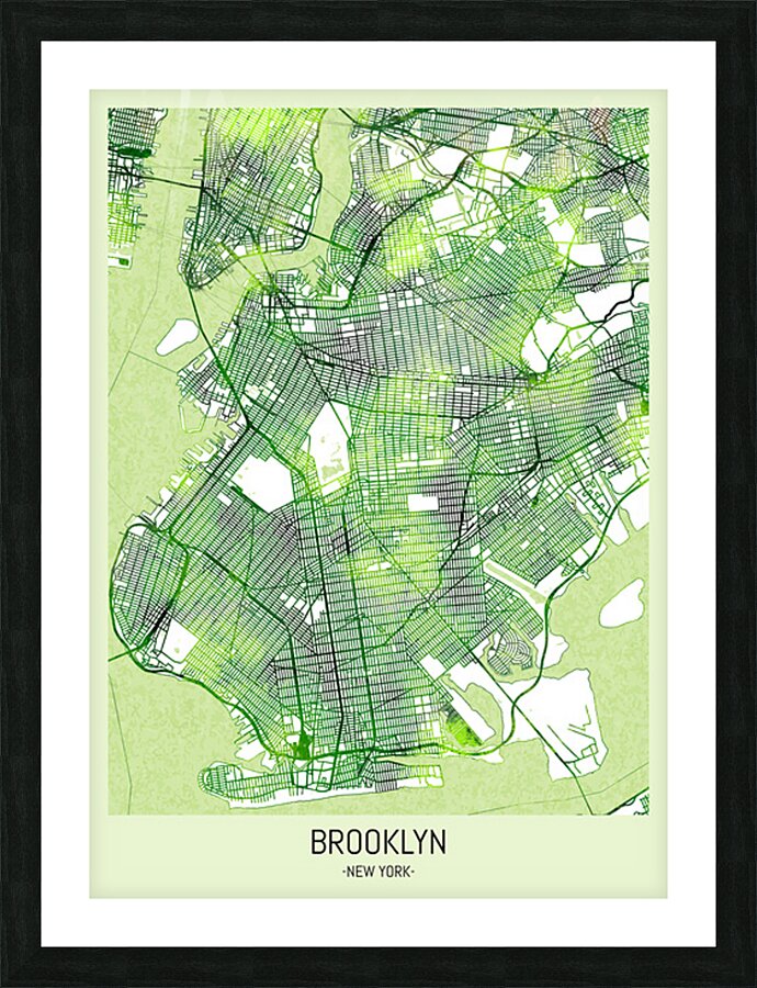 Brooklyn New York Map Picture Frame print
