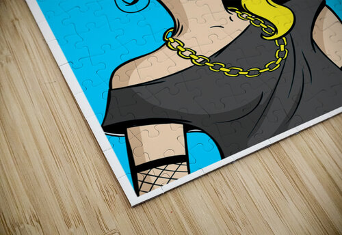  Cards in comic style. a Point Art puzzle