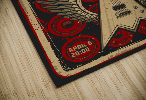 Rock guitar Point Art puzzle