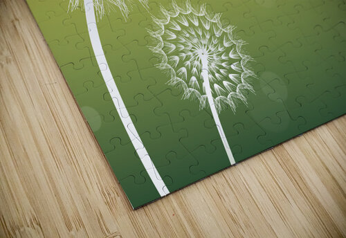 Dandelion Wind Flower Point Art puzzle