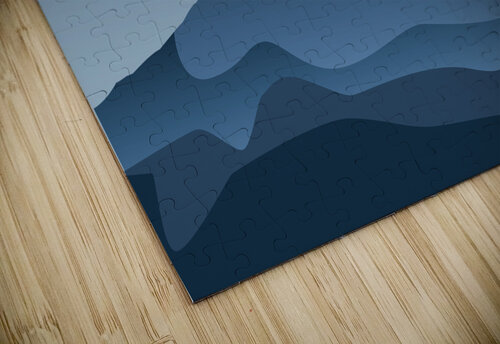 Blue mountain landscape Point Art puzzle