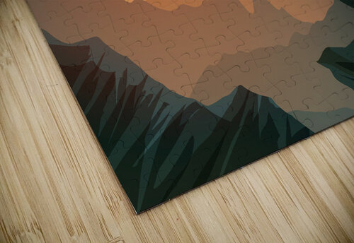 Mountain scenery Point Art puzzle
