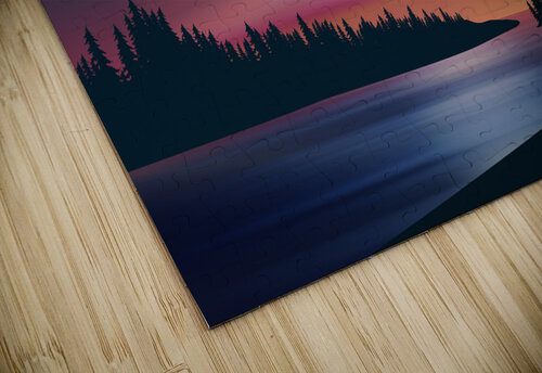 Dramatic night scene landscape Point Art puzzle