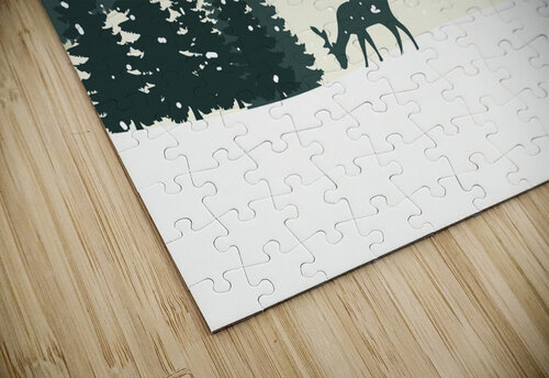 Christmas winter landscape Point Art puzzle