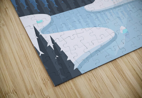 Snowy nature Point Art puzzle