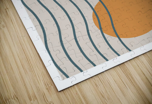 Sun and moon design background a Point Art puzzle