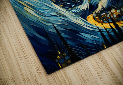 Cityscape with Moonlight Point Art puzzle