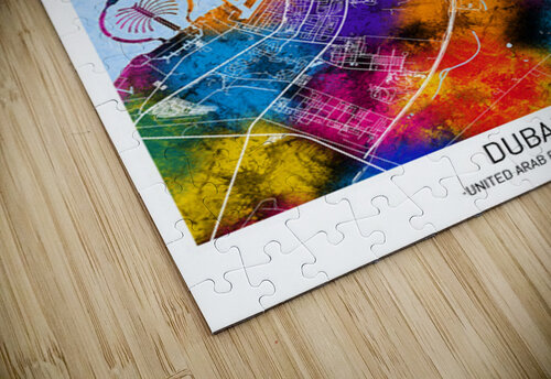 Dubai UAE City Map Point Art puzzle
