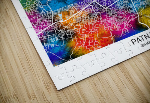 Patna Bihar City Map Point Art puzzle