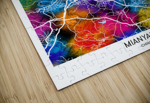Mianyang China Map Point Art puzzle
