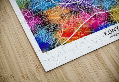 Konya Turkiye City Map Point Art puzzle