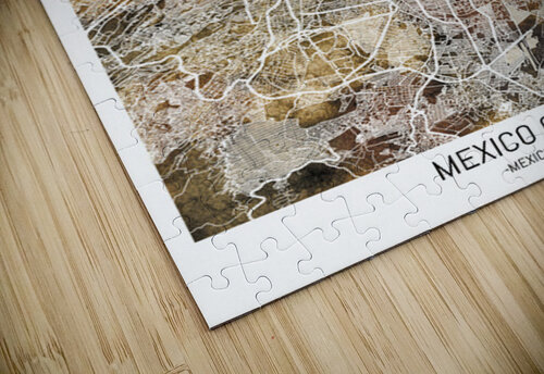 Mexico City Mexico Road Map Point Art puzzle