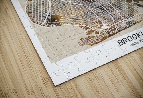 Brooklyn New York Map Point Art puzzle