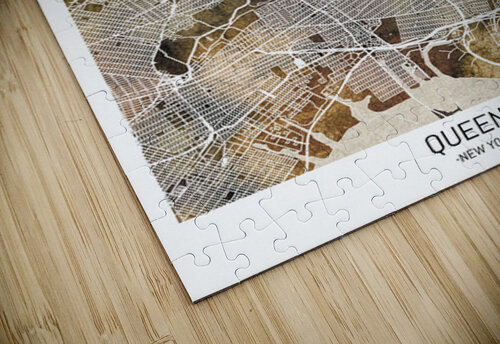 Queens New York Map Point Art puzzle