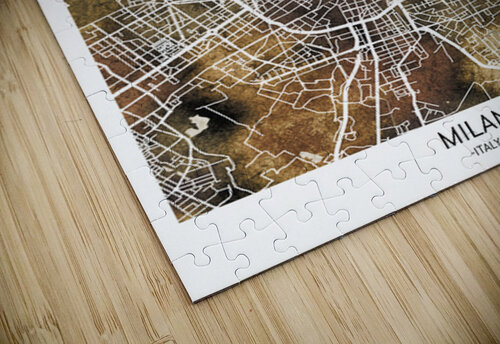 Milan Italy Map Point Art puzzle