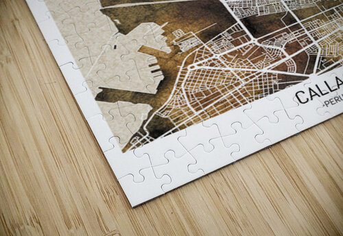 Callao Peru City Road Map Point Art puzzle