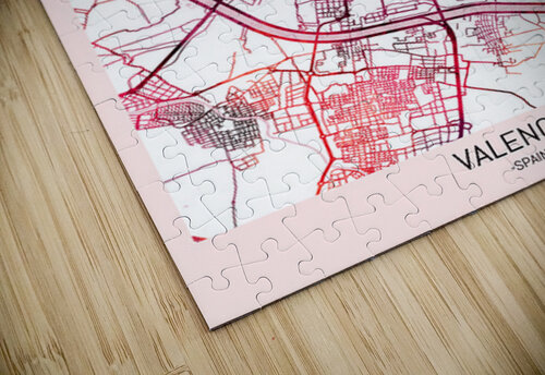 Valencia Spain Map Point Art puzzle