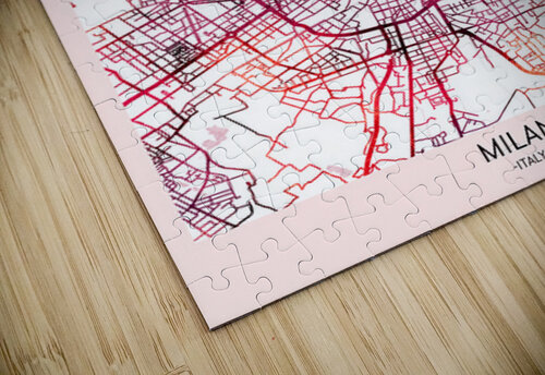 Milan Italy Map Point Art puzzle