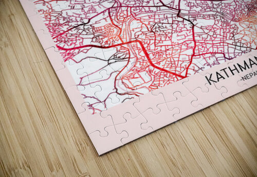 Kathmandu Nepal Map Point Art puzzle