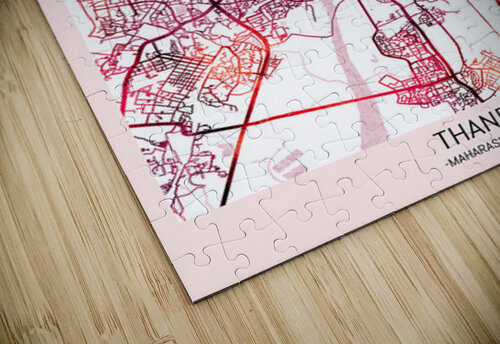 Thane Maharashtra Map Point Art puzzle