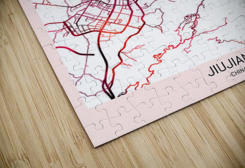 Jiujiang China Map Point Art puzzle
