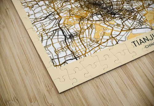 Tianjin City Map Point Art puzzle