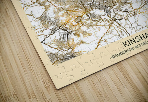 Kinshasa City Map Point Art puzzle