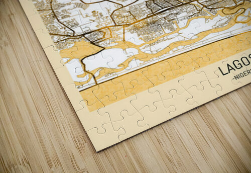 Lagos City Map Point Art puzzle