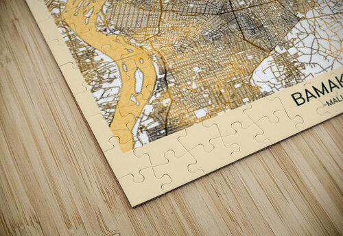 Bamako City Map Point Art puzzle