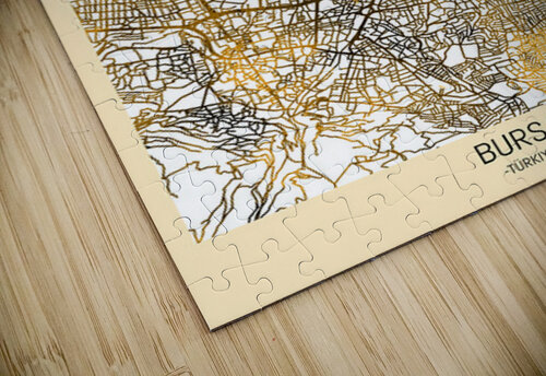 Bursa City Map Point Art puzzle
