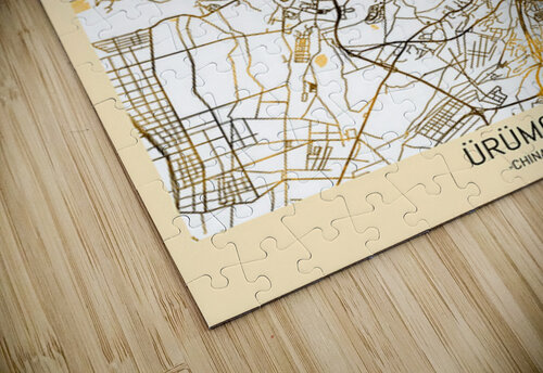 Urumqi City Map Point Art puzzle